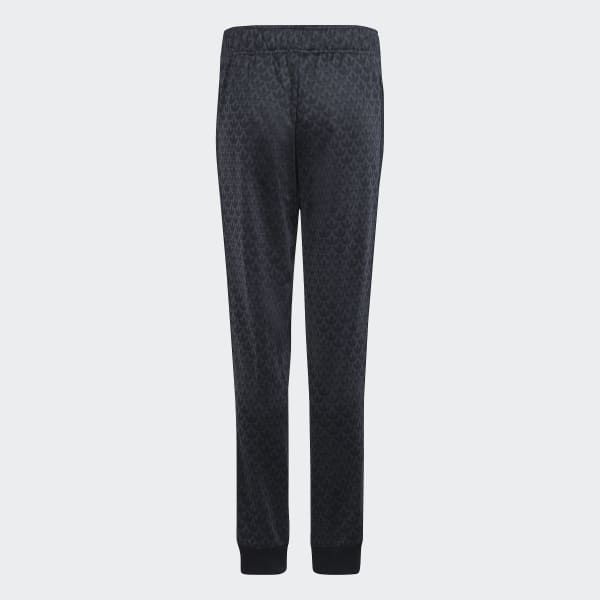 Grey Monogram Print Track Pants