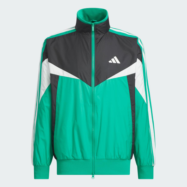 Green 머스트헤브스 루스 핏 컬러블록 메쉬 라인드 윈드브레이커 재킷