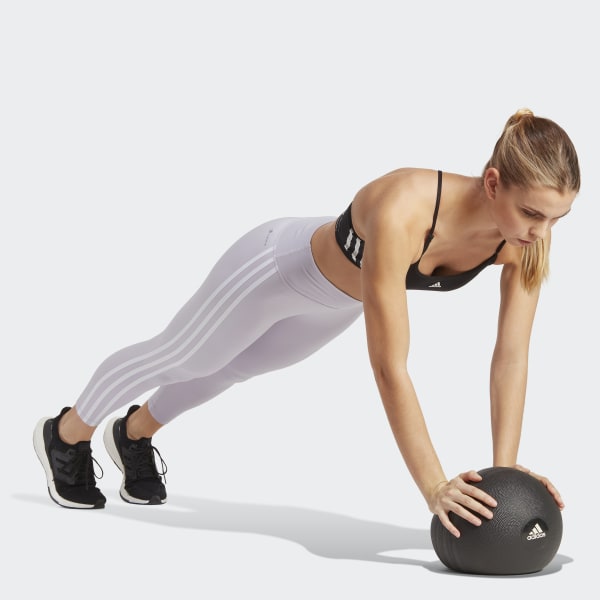 Lila Train Essentials 3-Stripes High-Waisted 7/8 Leggings