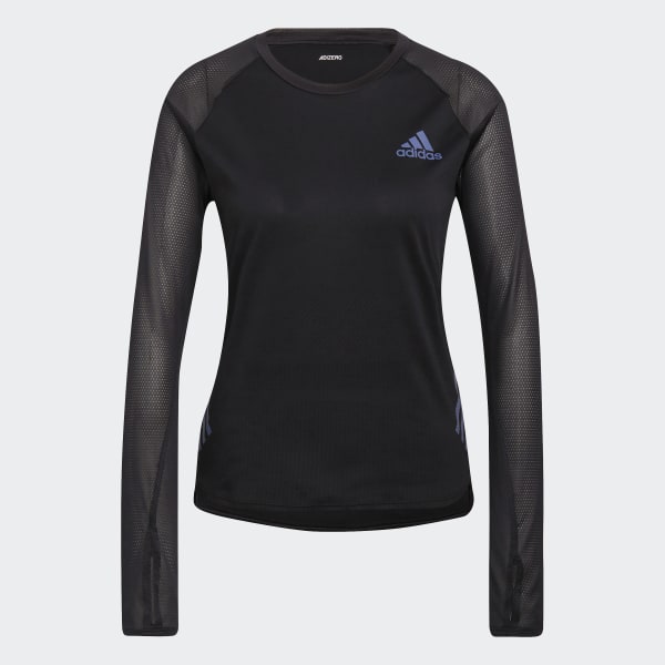 Sort Parley Adizero Long Sleeve Running T-shirt IE341