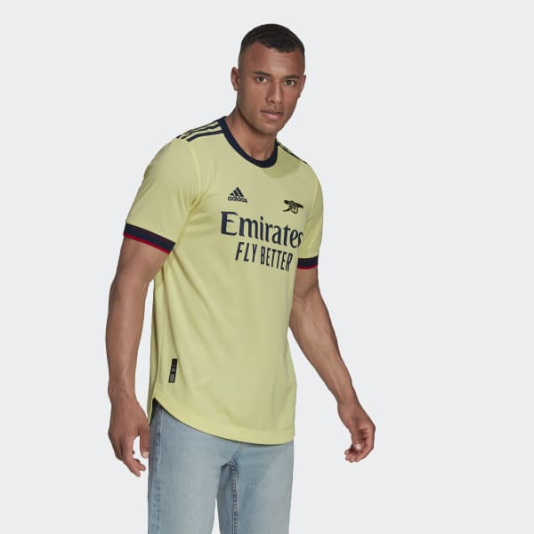 Żolty Arsenal 21/22 Away Authentic Jersey