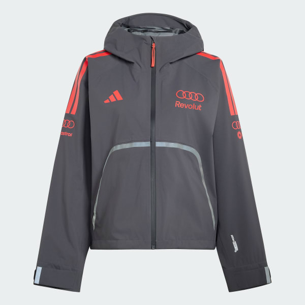 Czerń KURTKA PRZECIWDESZCZOWA AUDI REVOLUT F1 TEAM MECHANICS