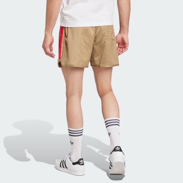 สีเบจ กางเกงขาสั้น David Beckham Originals 3-Stripes