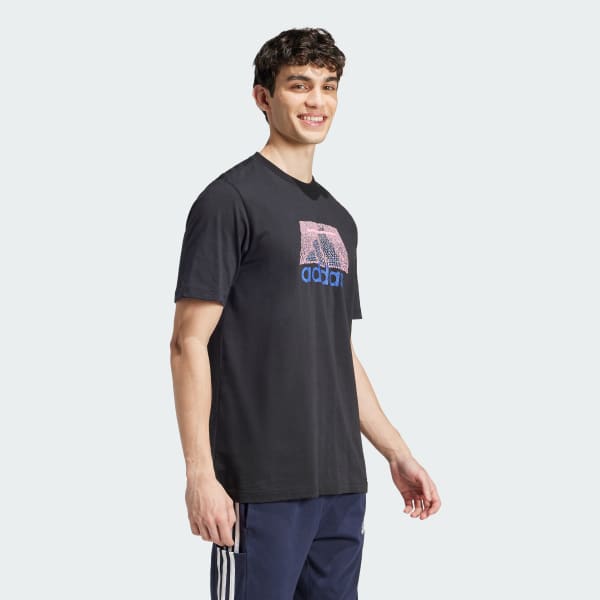 cerná Codes Badge of Sport Graphic T-Shirt