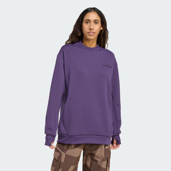 adidas Terrex Xploric Crewneck Sweater - Purple | Free Shipping