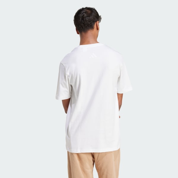 blanc T-shirt graphique Dog Sock Patch