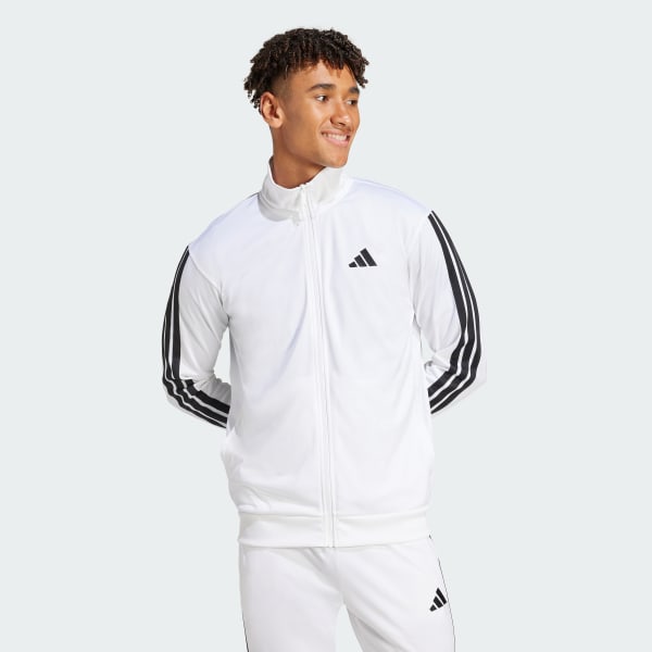 adidas 3-Stripes Tricot Regular Track Jacket - White | Free