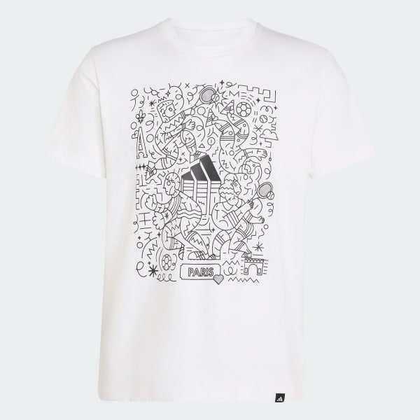White PARIS TEE 1