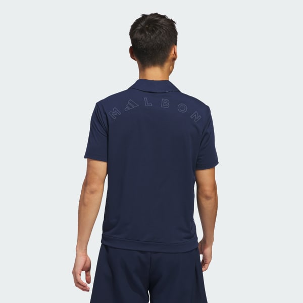 Blue adidas x Malbon Button Polo Shirt
