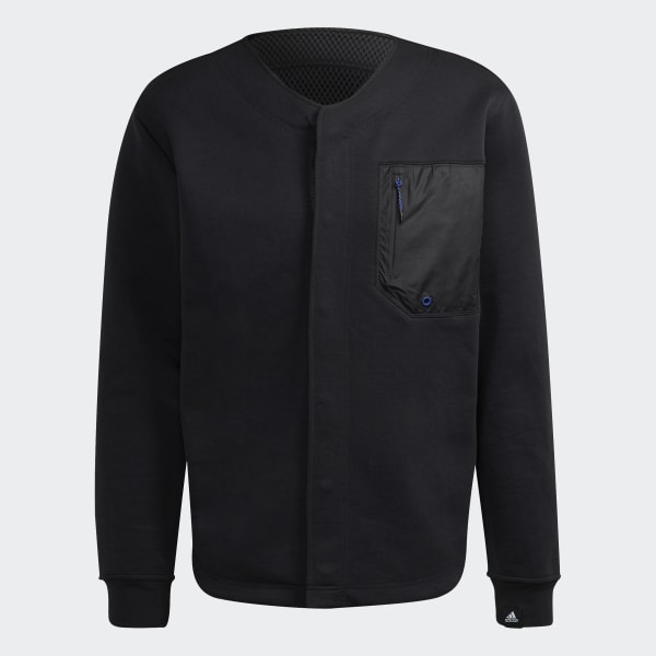 Black adidas Sportswear Baseball Reversible Track Top BO645