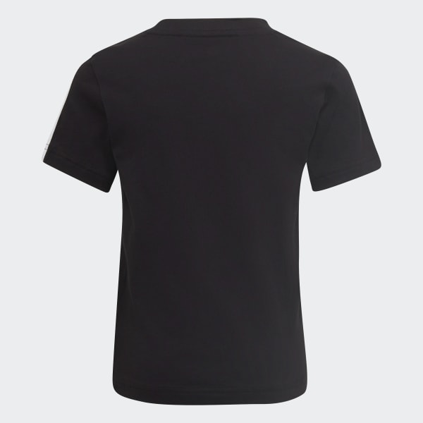 Zwart Essentials 3-Stripes T-shirt DJ080