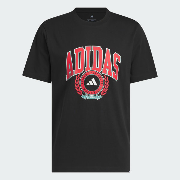Black Varsity Crest Graphic T-Shirt