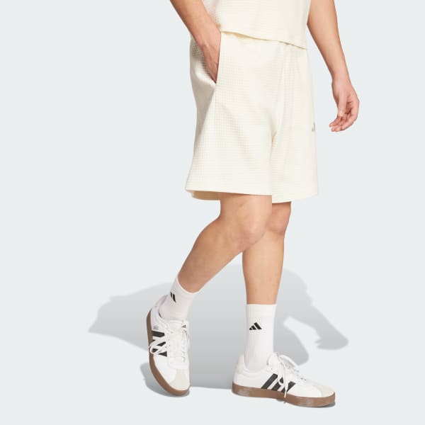 White ALL SZN Waffle Knit 7-inch Shorts