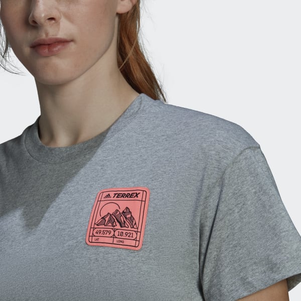 Cinzento T-shirt Mountain TERREX CO951