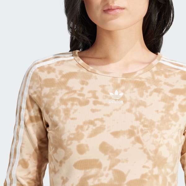 ☆adidas☆ AOP 3S Crop Top Beige adidas 3-Stripes Crop Top - Beige | Free Shipping with