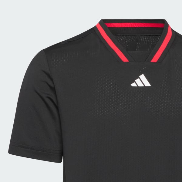 Black Sport Collar Polo Shirt Kids