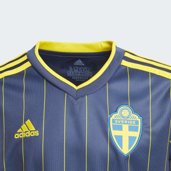 Azul Camiseta segunda equipación Suecia