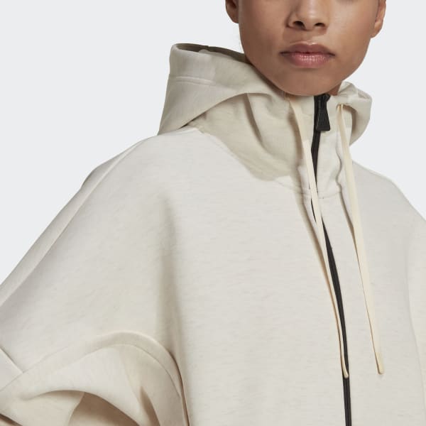 Μπεζ Mission Victory Loose Fit Full-Zip Hoodie SD278