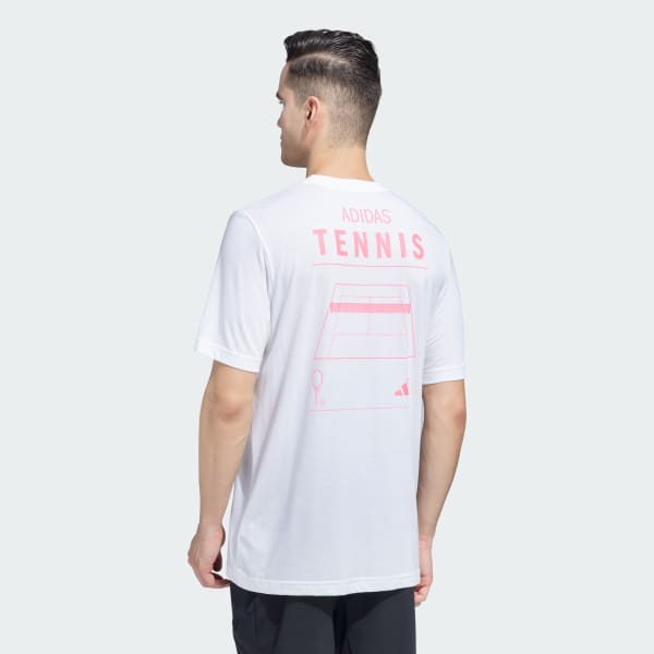White Tennis CAT Graphic Tee