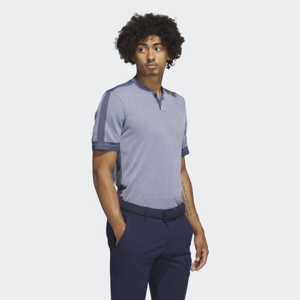 adidas Ultimate365 Tour Textured PRIMEKNIT Golf Polo Shirt - White ...