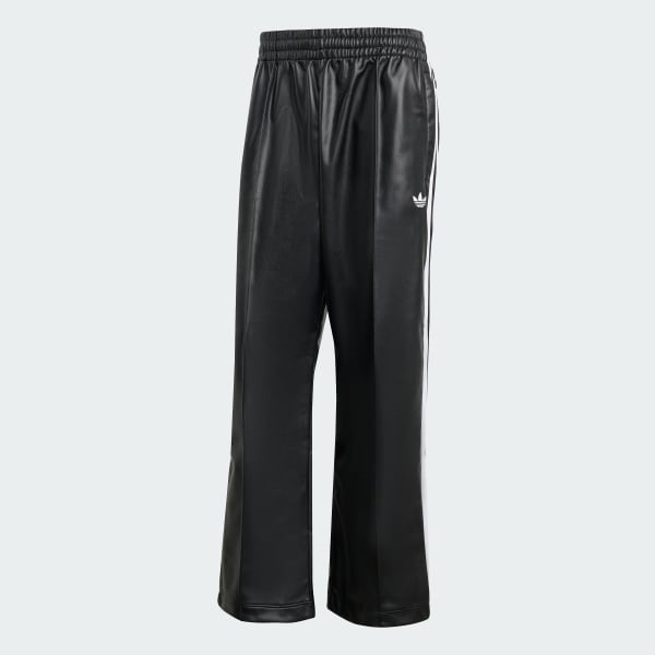 adidas × ジェレミー・スコット フェイクレザー ワイドパンツ