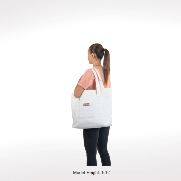 White Canvas Court Tote Bag