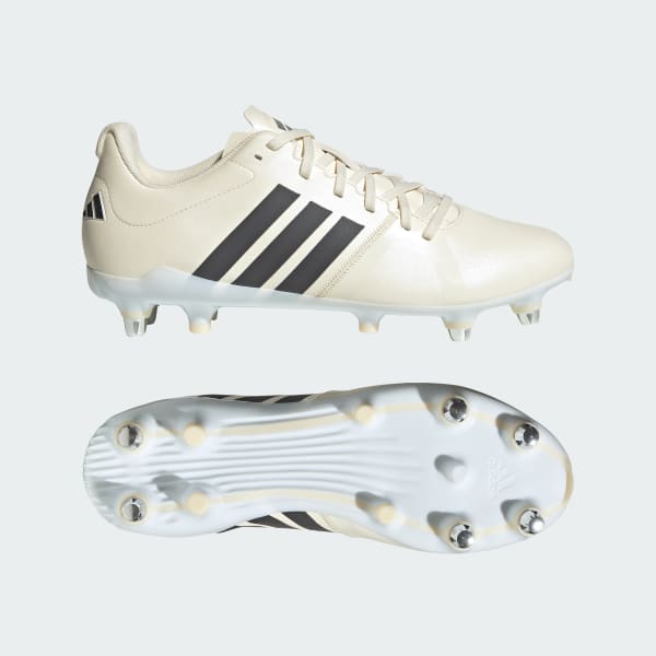 White RS15 AVAGLIDE SOFT GROUND RUGBY BOOTS