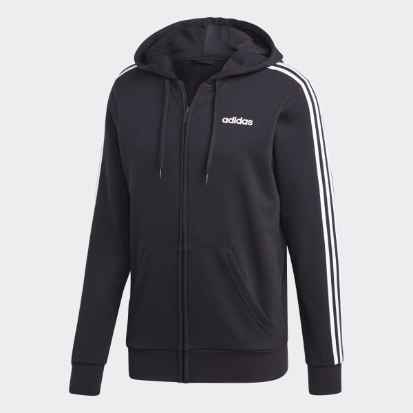 Nublado mano Glamour Chaqueta con capucha Essentials 3 bandas negra y blanca de hombre | adidas  España