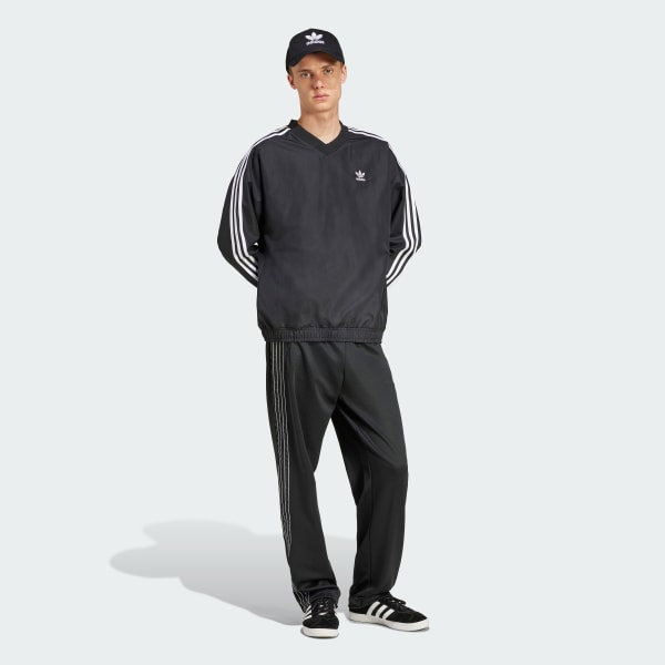 Black Adicolor Woven Crewneck Windbreaker