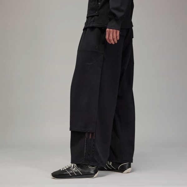 Schwarz Y-3 Mesh Stripes Trainingshose