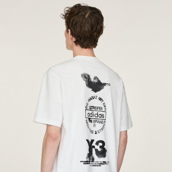 アディダス Y-3 Graphic Short Sleeve Tee - ホワイト