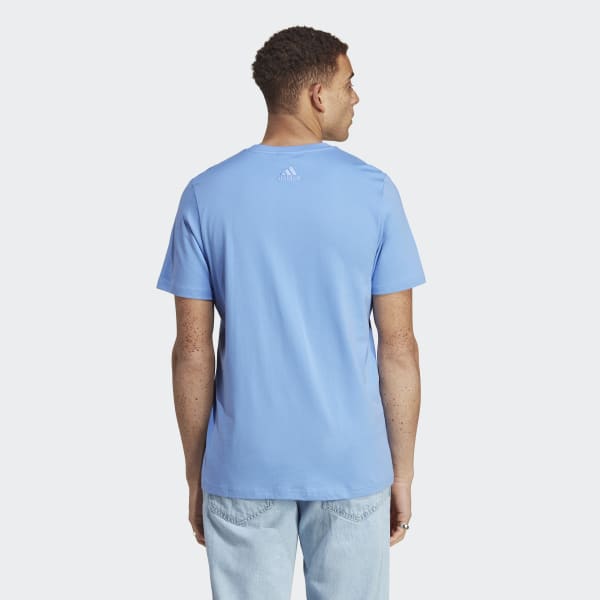 Azul Camiseta Essentials Logo Grande Tejido Jersey