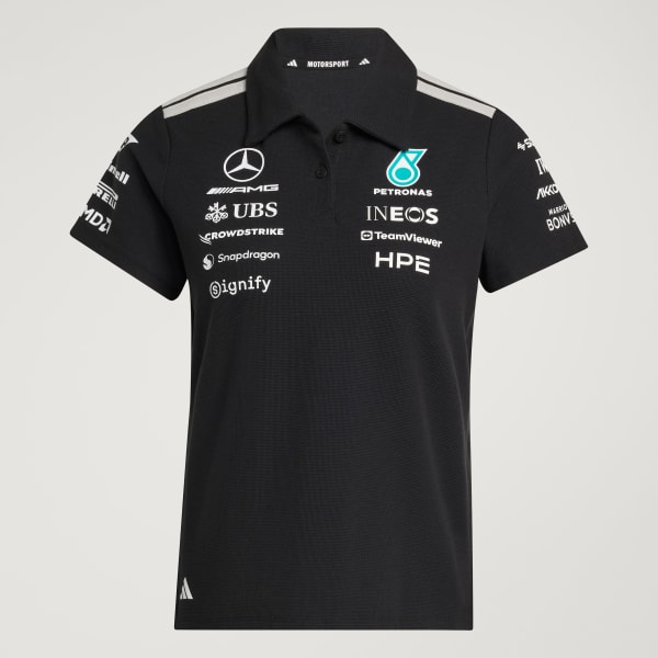 สีดำ เสื้อโปโลทรงเรกูลาร์ MERCEDES-AMG PETRONAS FORMULA 1 TEAM ENGINEERS