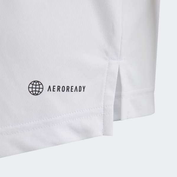 Blanco Polera con Cuello Club de Tenis 3 Tiras