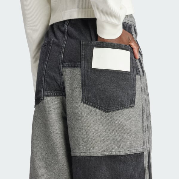 adidas KSENIASCHNAIDER Patchwork Jeans - Black | adidas India