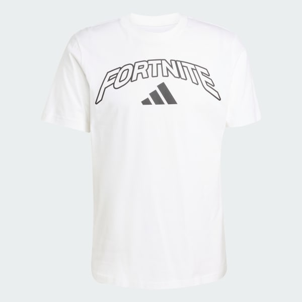 White adidas X Fortnite Logo Graphic T-Shirt