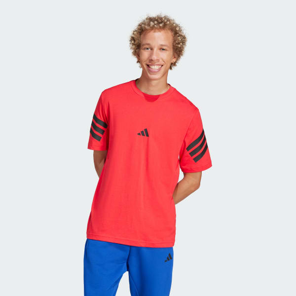 Red Future Icons 3-Stripes Tee