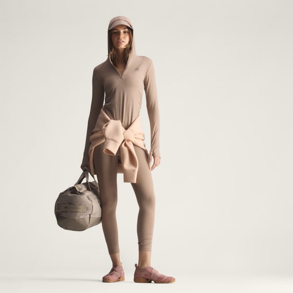 Brun adidas by Stella McCartney Studio Ruched Long Sleeve top