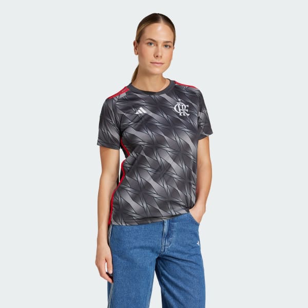 Cinza Camisa Flamengo III Feminina 24