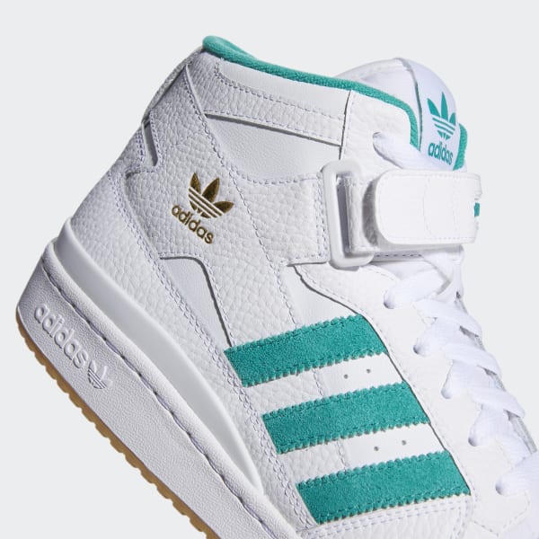 Adidas forum mid cheap white green