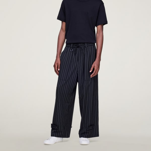 Μαύρο ΠΑΝΤΕΛΟΝΙ Y-3 PINSTRIPE REFINED WOOL WIDE LEG