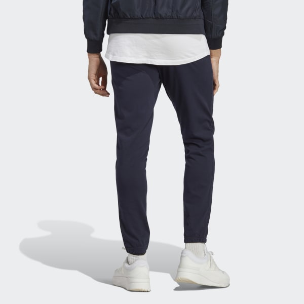 Blue Essentials Single Jersey Tapered Elasticized Cuff Logo Pants