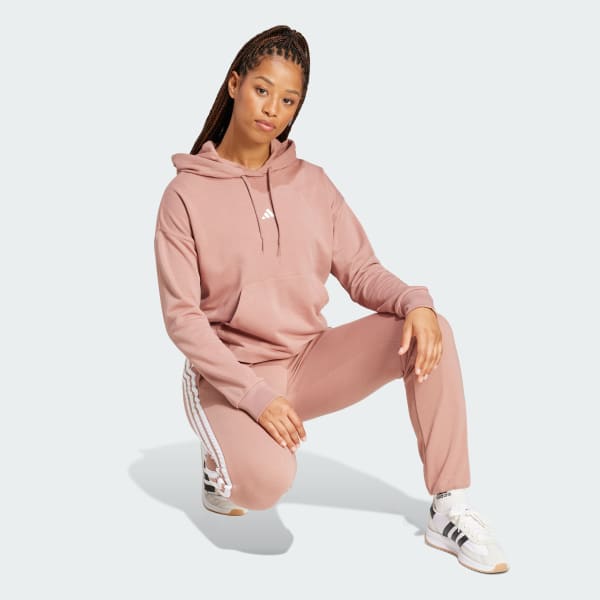 Pink Essentials Small Logo French Terry Hoodie