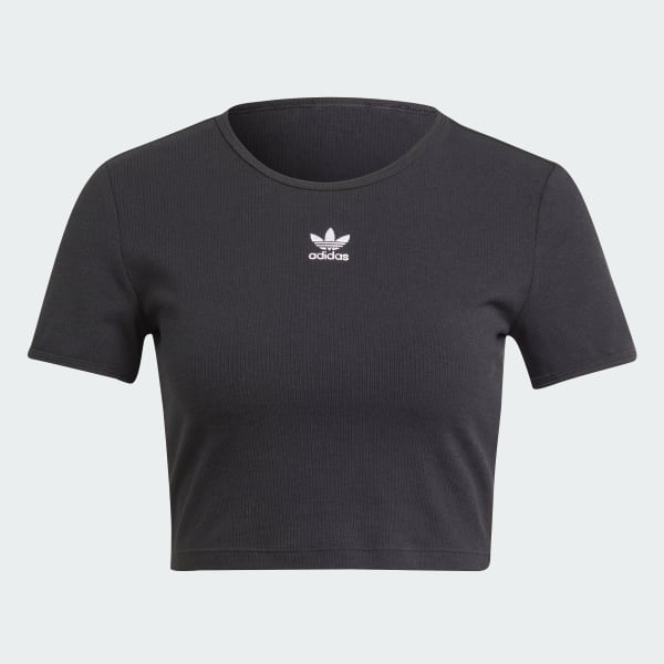 Black Essentials Rib T-Shirt