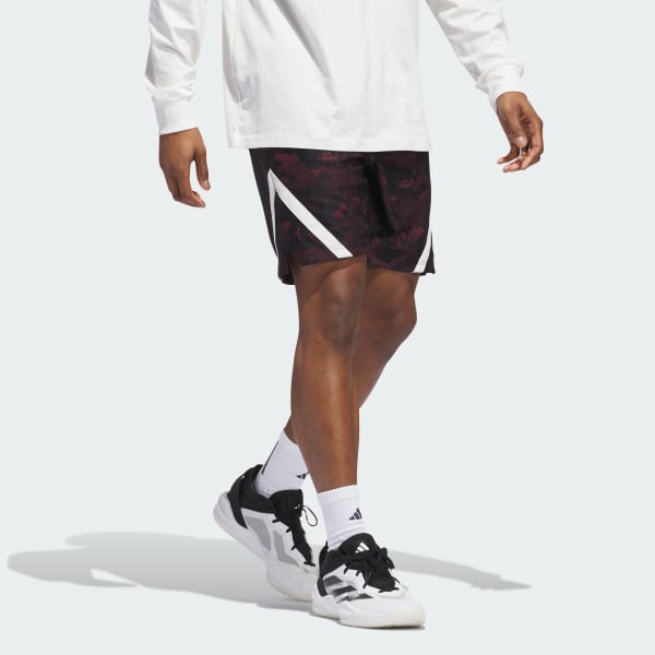 Borgonha Shorts adidas Select Jacquard