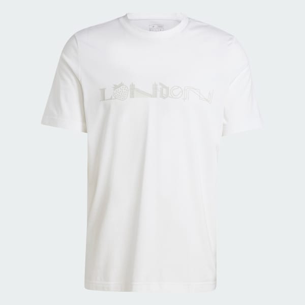 Blanc T-shirt de tennis graphique London