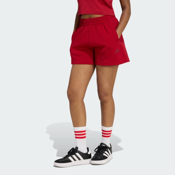 Burgundy Future Icons Small Logo Shorts