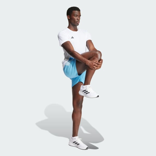adidas Own The Run Mens Running Shorts Fitness Gym Pockets Grey Blue  Reflective