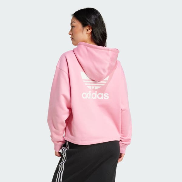 Adidas cropped hoodie dusty pink new arrivals
