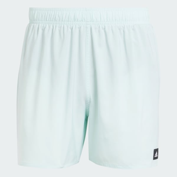 Green Solid CLX Short-Length Swim Shorts